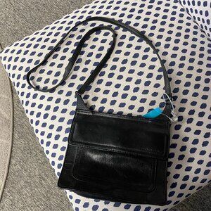 Fossil Black Leather OrganizerCrossbody